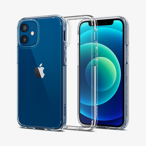 ACS01618 - iPhone 12 Pro Max Case Ultra Hybrid in crystal clear showing the back